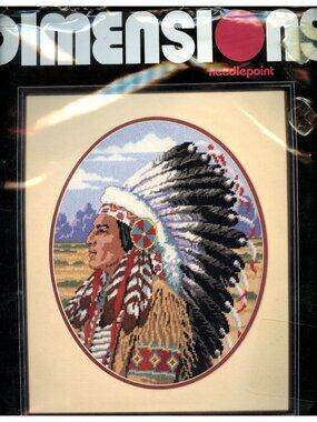 Dimensions Native Pride Needlepoint Kit 2402 15" x 18" Frame Size Persian Wool &
